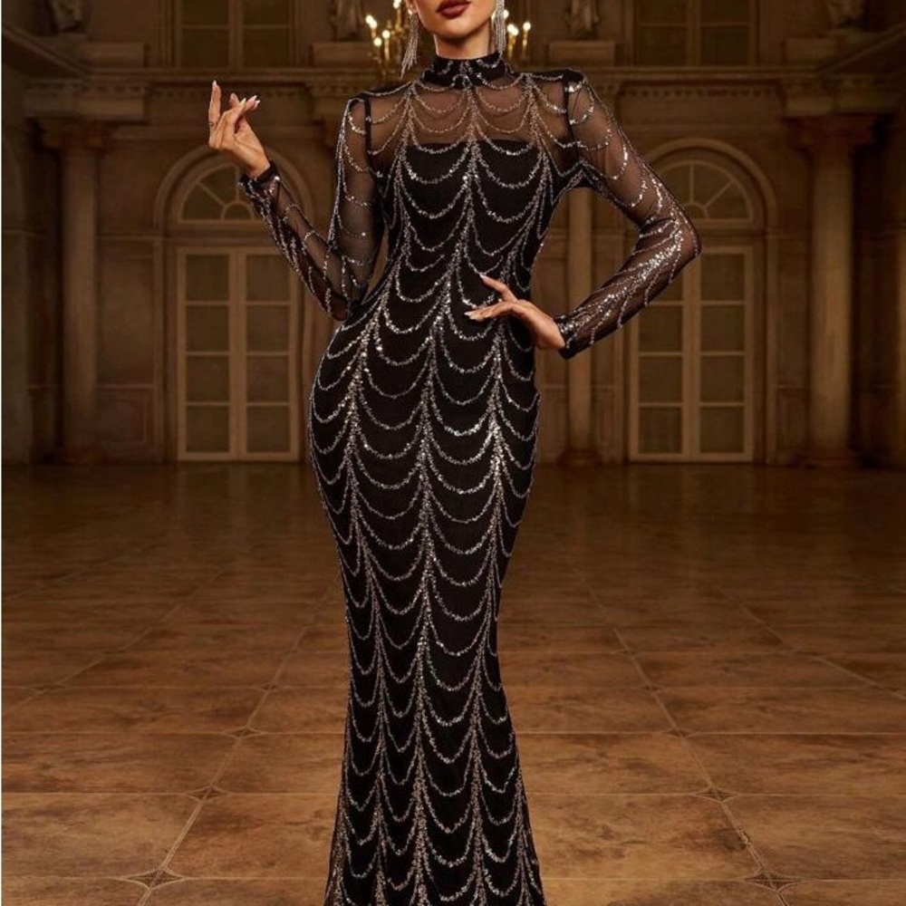 Elegant Black Evening Gown